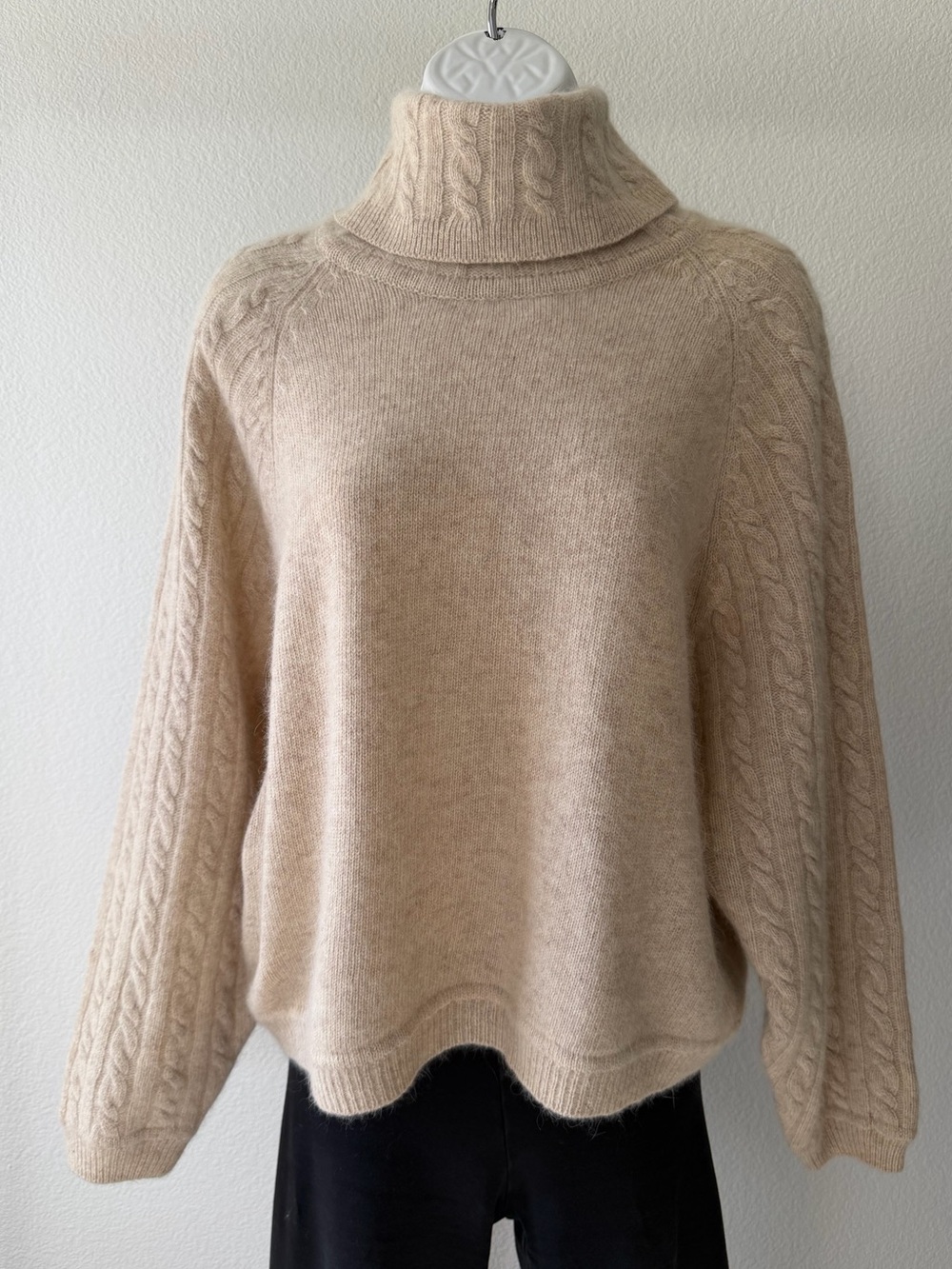 Vintage 90s Wool and Rabbit Hair Turtleneck Sweater Richard and Co Size S